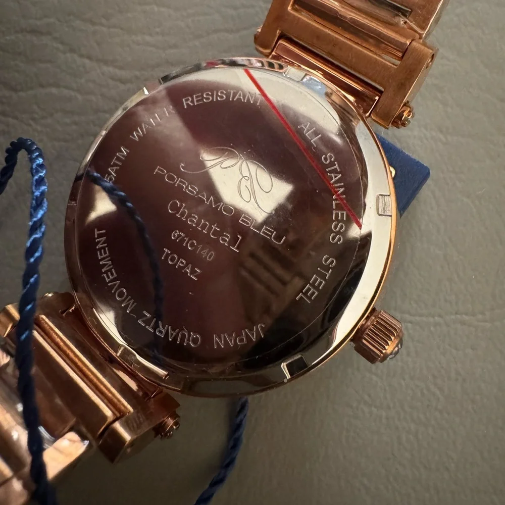 NIB Porsamo Bleu Chantal Topaz Watch